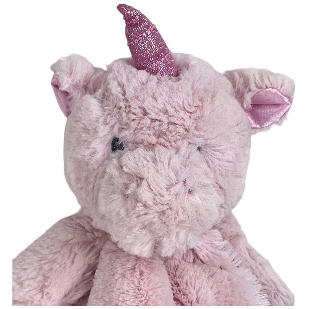 Kellytoy Pink Unicorn Baby Lovey‎ Rattle Security Blanket Plush Stuffed Animal